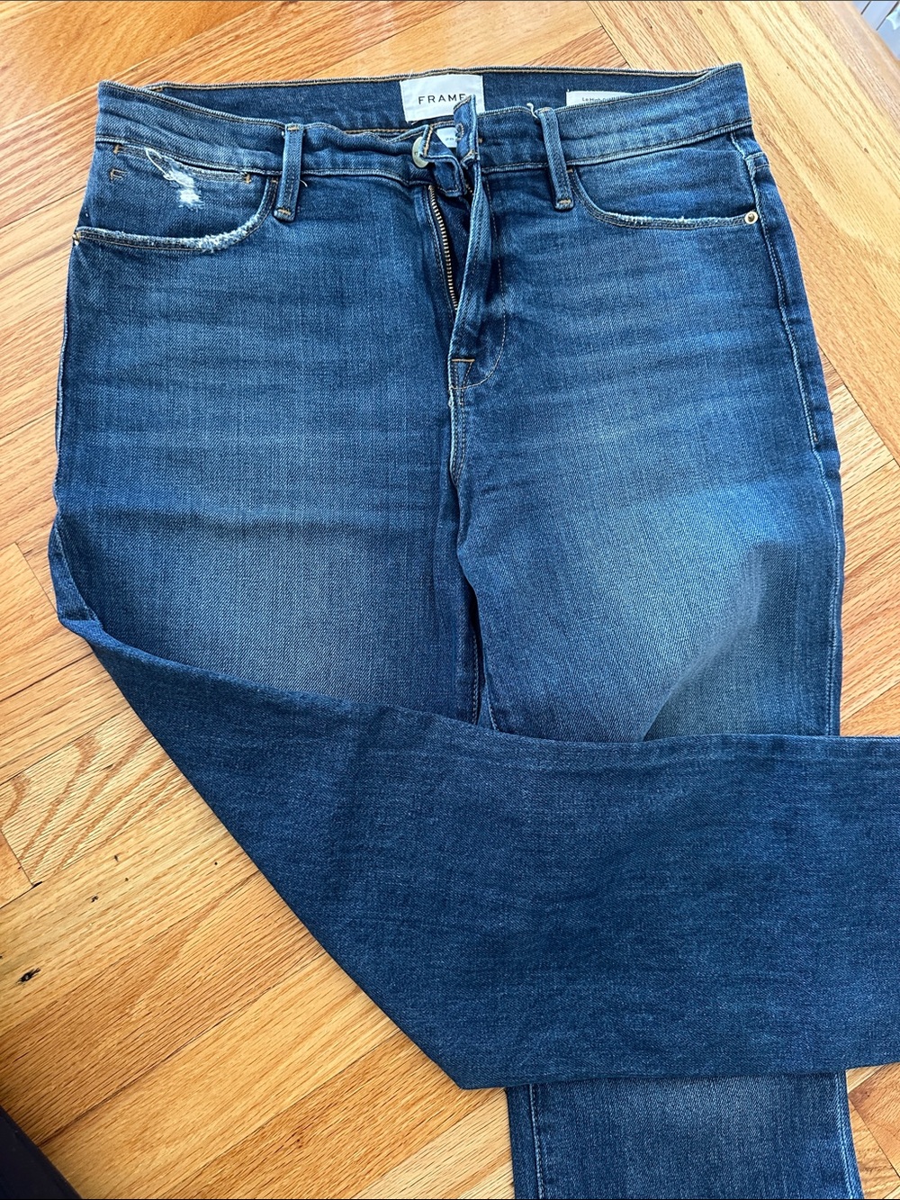 Frame Denim Women's Dark Indigo Straight Leg Jeans
